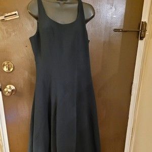 Halston Heritage Dark Navy Blue Sleeveless Midi Dress Size 12
